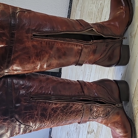 Freebird Steven Quebec‎ Leather Equestrian OTK Tall Boots Size 9 Cognac Sweet! - Picture 10 of 12